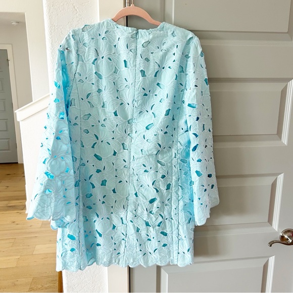 NWT Tuckernuck Aqua Floral Lace Camilla Dress - Picture 8 of 8
